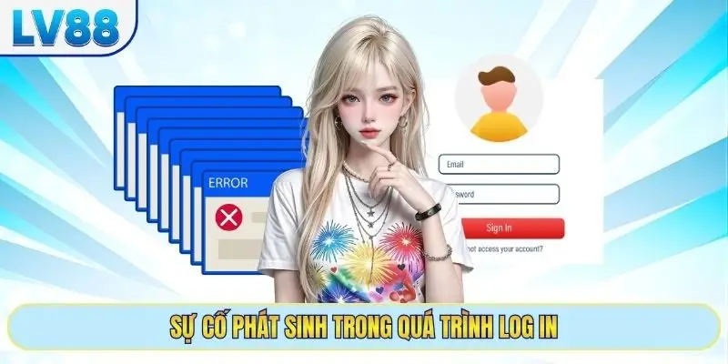 Sự cố phát sinh trong quá trình log in